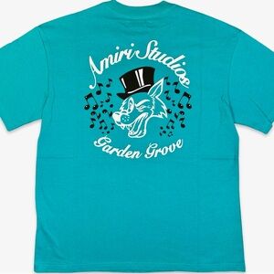 AMIRI Teal Graphic Short Sleeve Tee